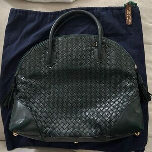 Bottega Veneta Green Leather Handbag